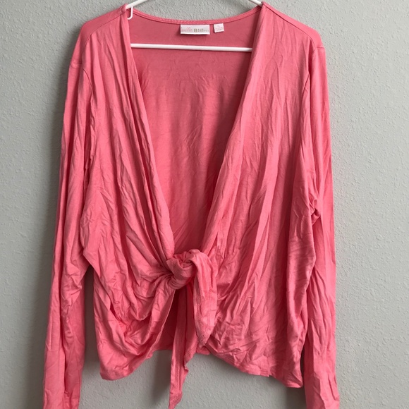Belle by Kim Gravel Sweaters - Belle by Kim Gravel Rayon Spandex Shrug - Coral (sz XL) A587912